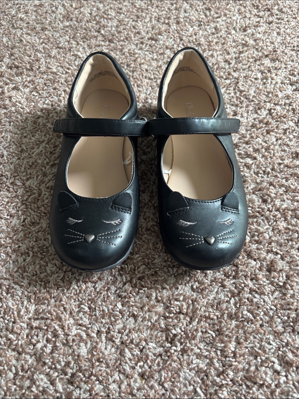 Place Black Girls Mary Jane Cat Face Dress Shoes
